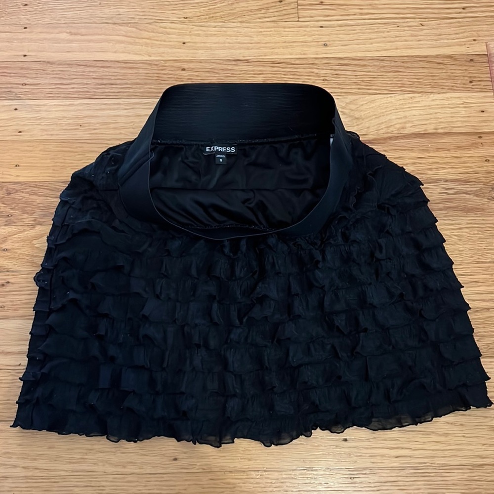 Express S ruffle tiered mini skirt